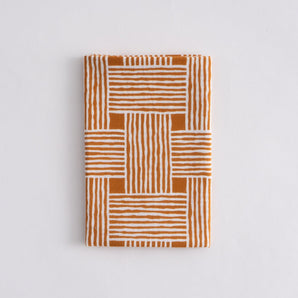 Tenugui Hand Towel｜100% Cotton｜Cotton｜Ajiro Grid｜Check Orange｜Kamawanu