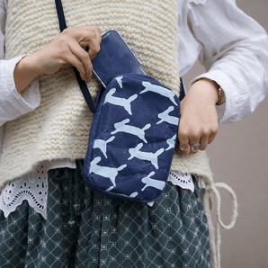 SIWA｜mina SIWA square pochette run run run dark blue
