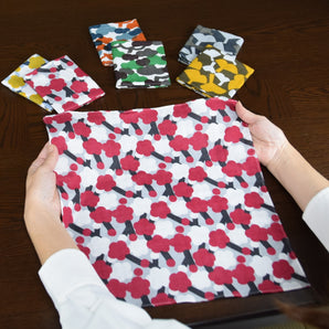 Handkerchief｜Ginkgo pattern｜Hand dyed fabric, canvas, 100% cotton, soft towel, double gauze, made in Japan｜Fuwa Market Original